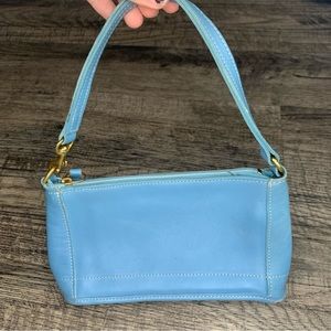 Vintage Coach Blue Mini Y2K Purse/Wristlet